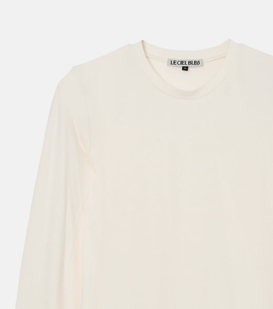Long Sleeve Jersey Top w/Frilled Hem
