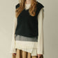 Long Sleeve Jersey Top w/Frilled Hem