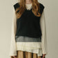Long Sleeve Jersey Top w/Frilled Hem