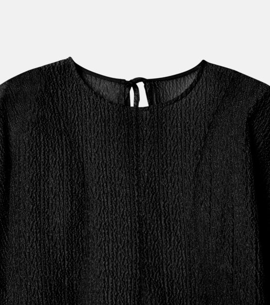 Sheer Jacquard Blouse