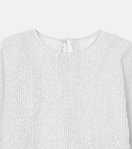 Sheer Jacquard Blouse