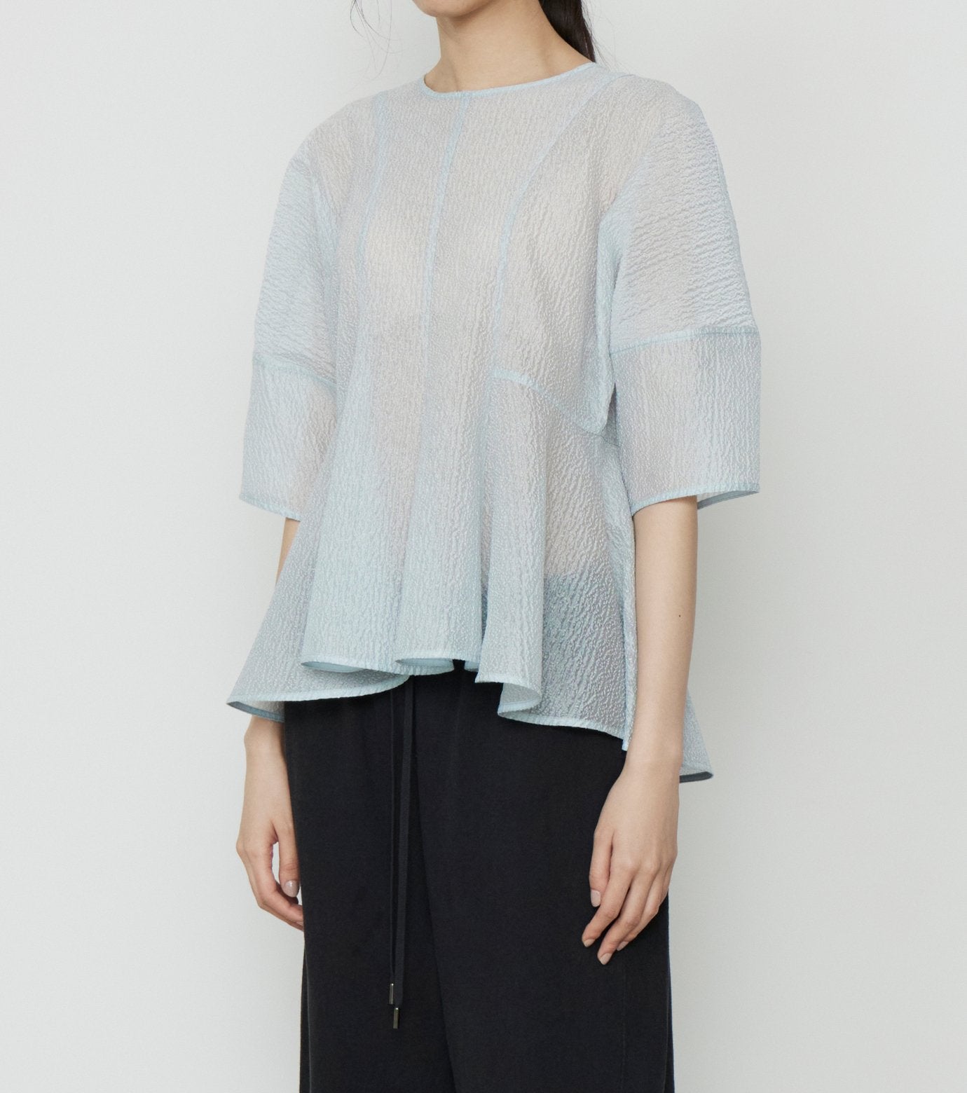 Sheer Jacquard Blouse