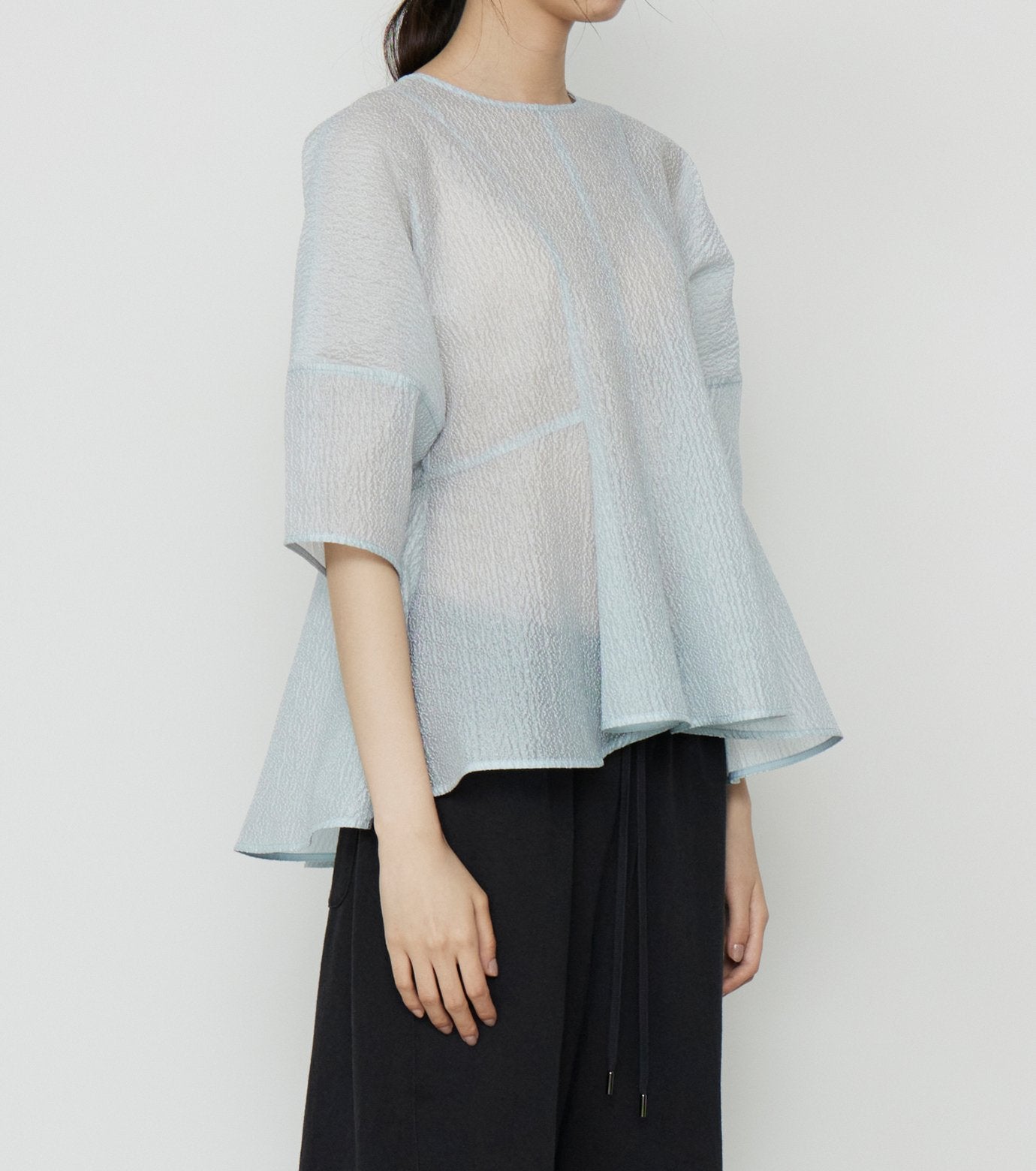 Sheer Jacquard Blouse