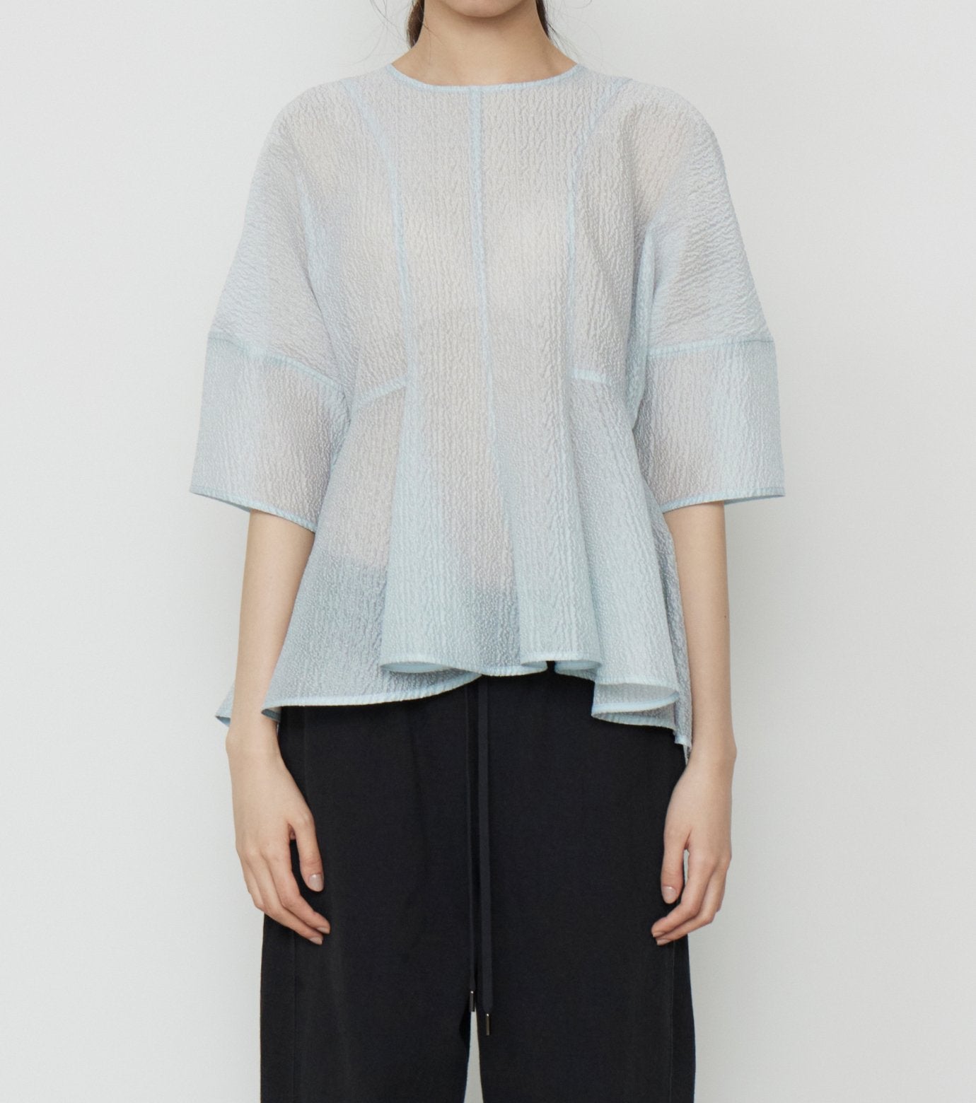 Sheer Jacquard Blouse