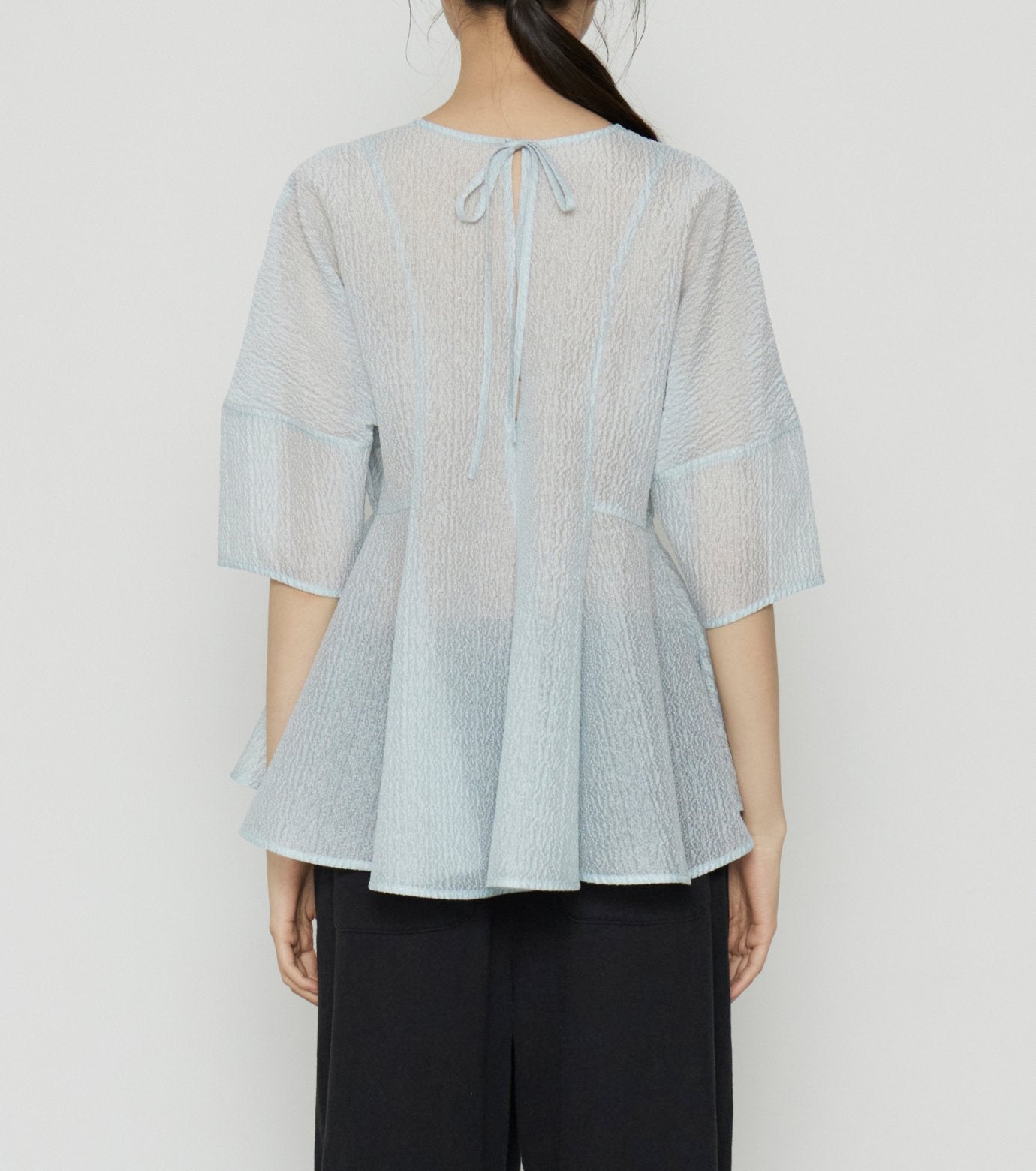 Sheer Jacquard Blouse