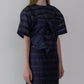 Jacquard Sheer Stripe Short Sleeve Top