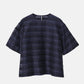 Jacquard Sheer Stripe Short Sleeve Top