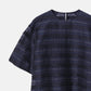 Jacquard Sheer Stripe Short Sleeve Top