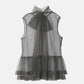 Soft Tulle Bow Tie Top