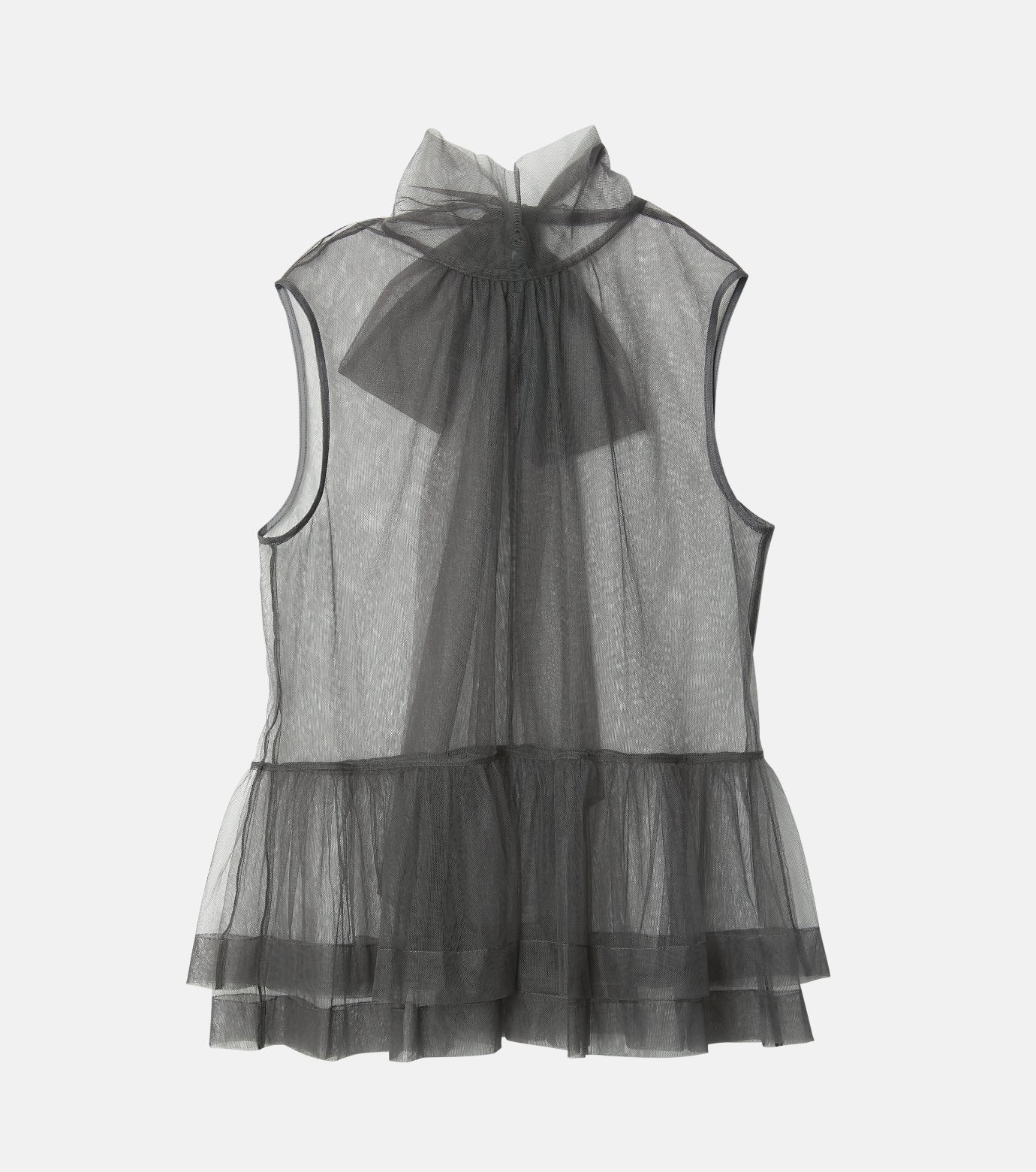 Soft Tulle Bow Tie Top