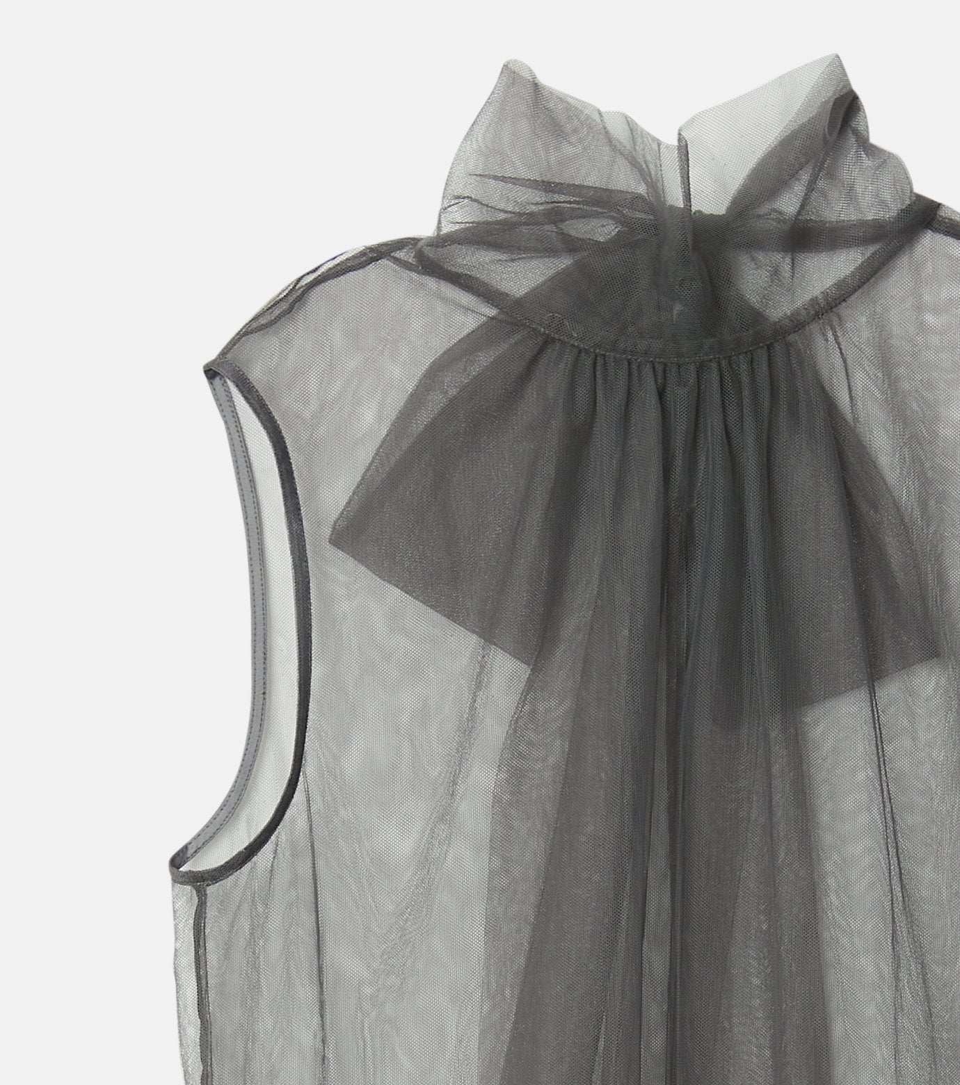 Soft Tulle Bow Tie Top
