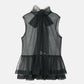 Soft Tulle Bow Tie Top