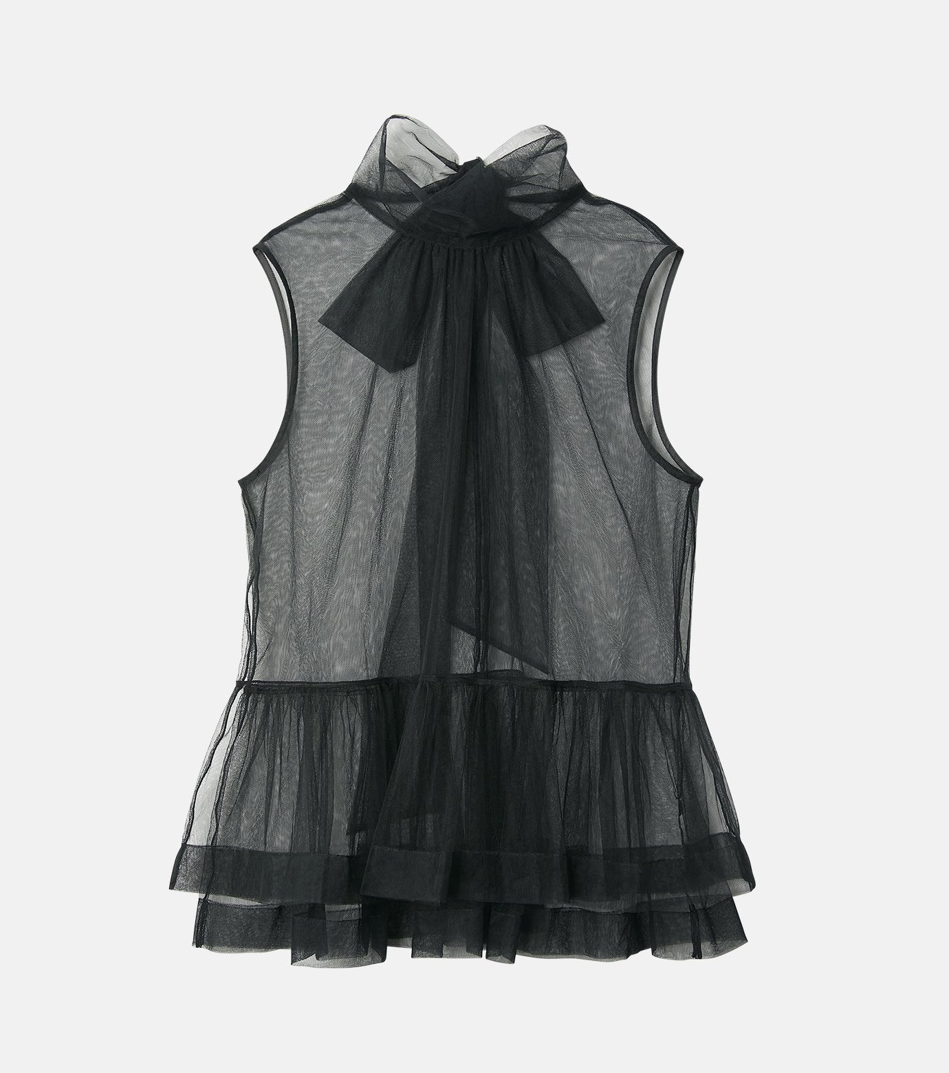 Soft Tulle Bow Tie Top