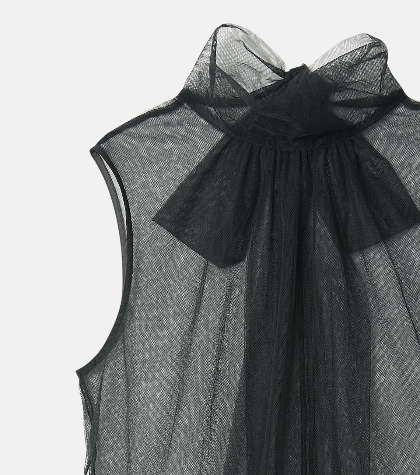 Soft Tulle Bow Tie Top