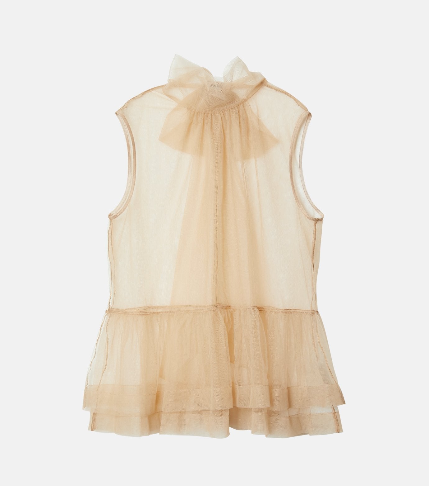 Soft Tulle Bow Tie Top
