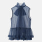 Soft Tulle Bow Tie Top