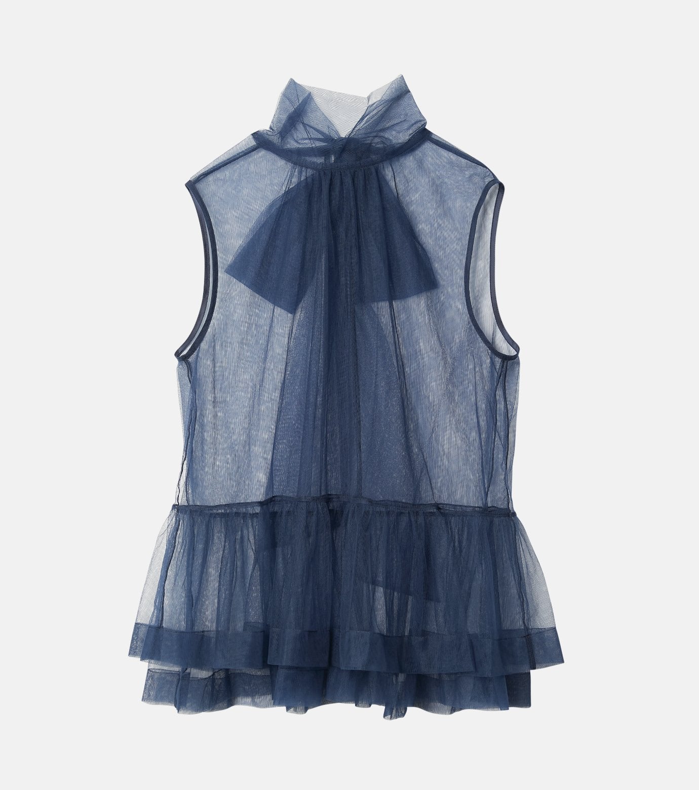 Soft Tulle Bow Tie Top