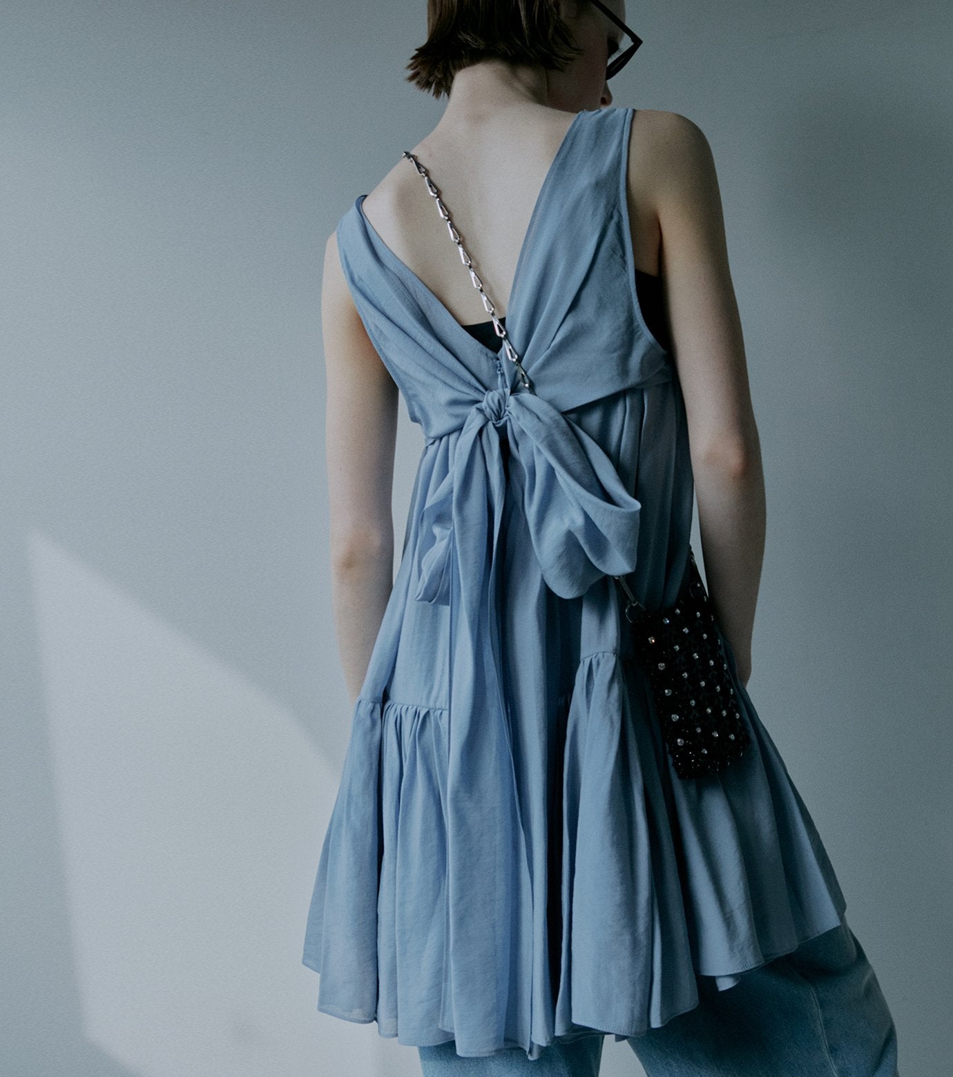Organza Back-Bow Detail Top