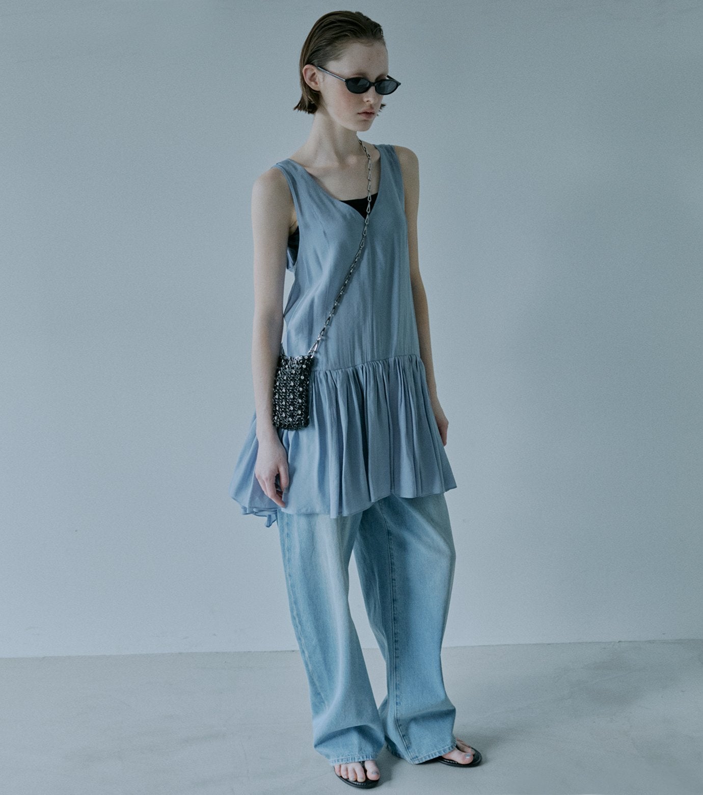 Organza Back-Bow Detail Top