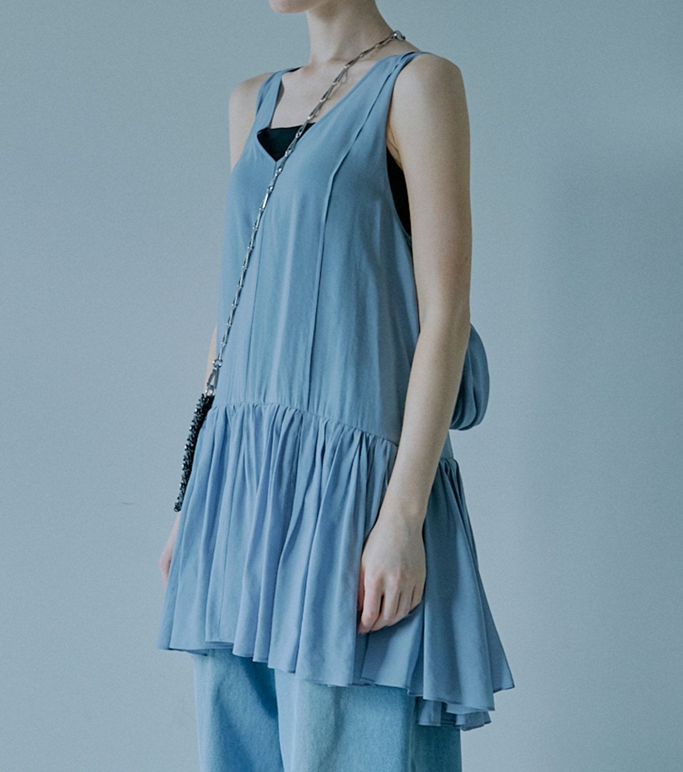 Organza Back-Bow Detail Top