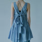 Organza Back-Bow Detail Top