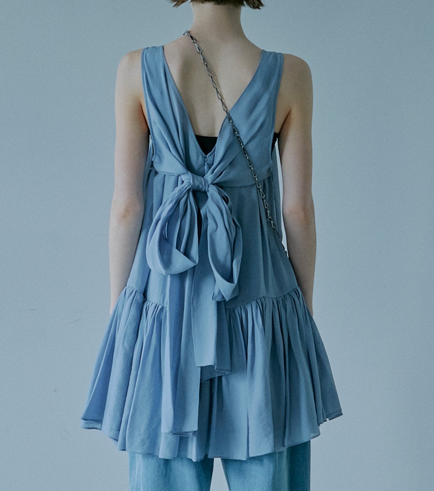 Organza Back-Bow Detail Top