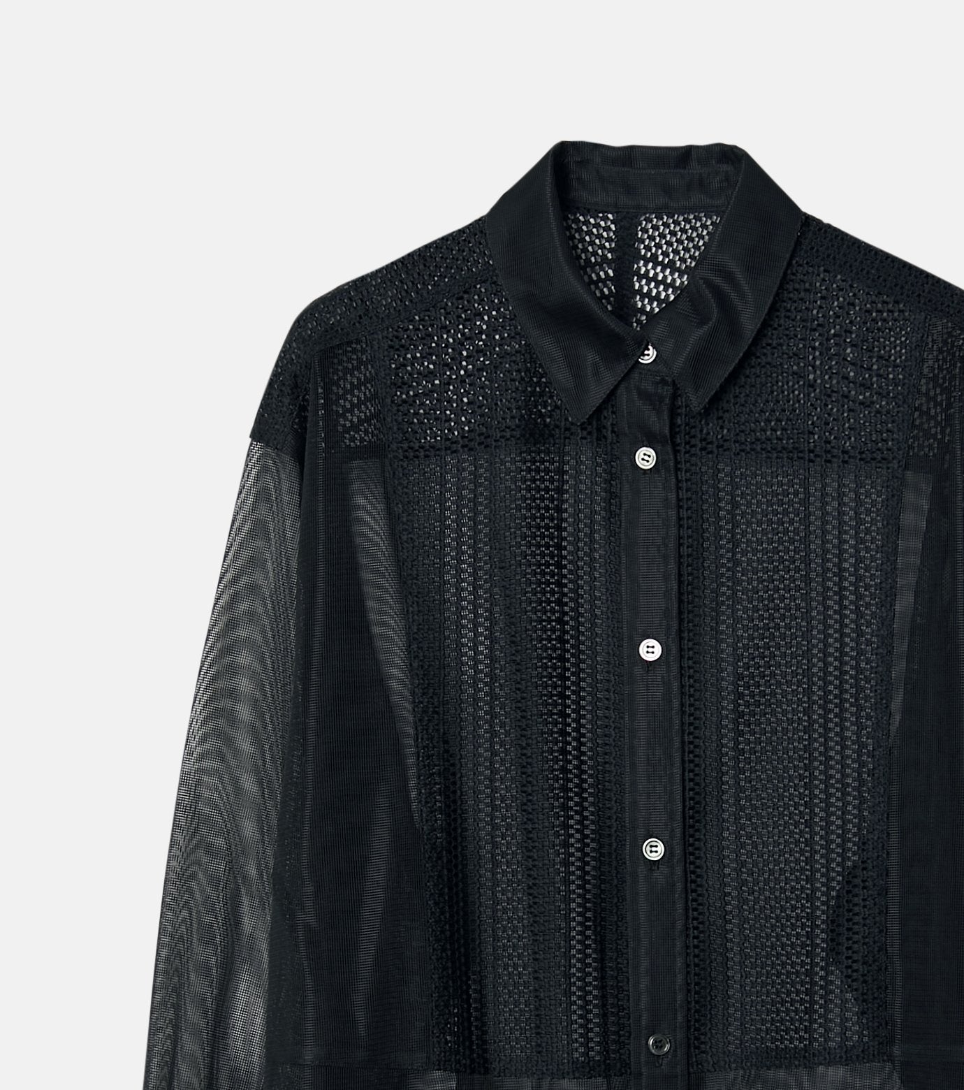 Lace & Mesh Combo Shirt