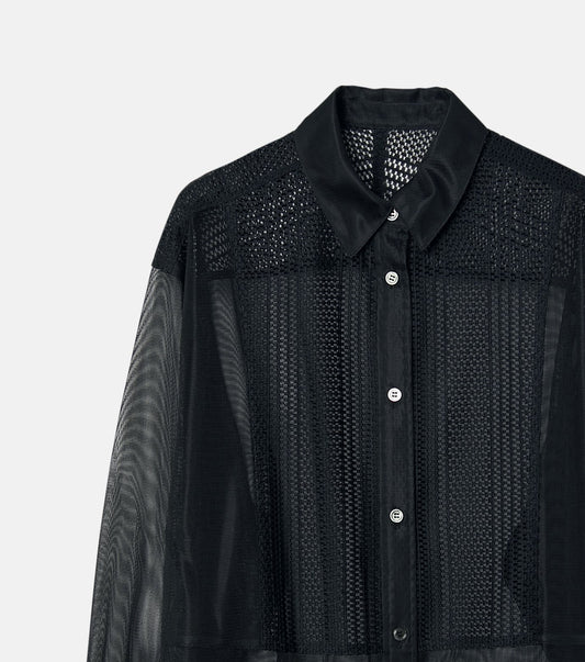 Lace & Mesh Combo Shirt