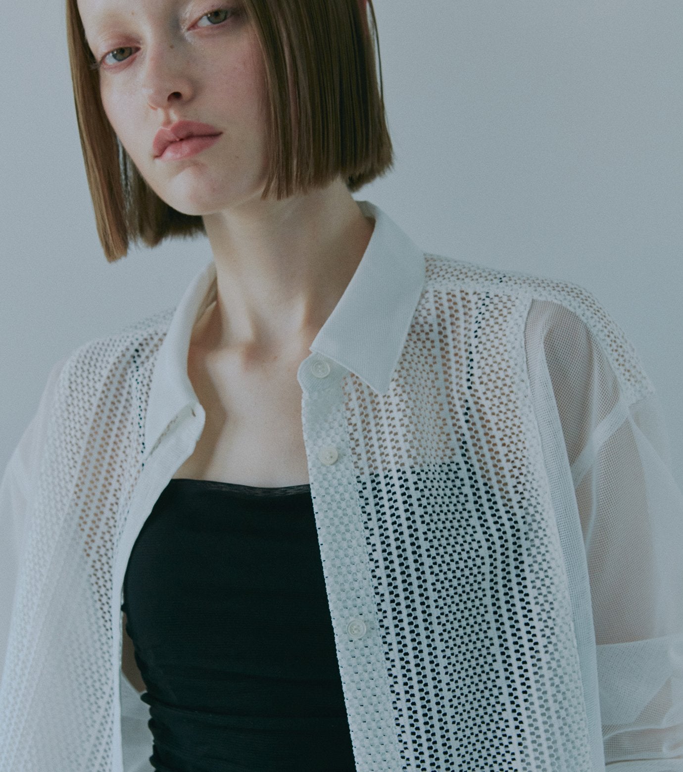 Lace & Mesh Combo Shirt