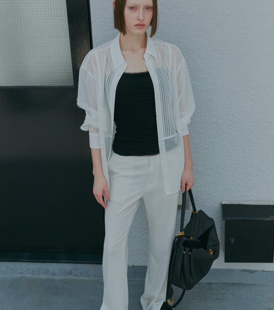 Lace & Mesh Combo Shirt