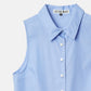 Sleeveless Shirt w/Wire Detailing