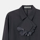 Sheer Wool Shirt w/Neck Scarf