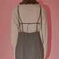 Sheer Wool Shirt w/Neck Scarf