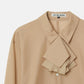 Sheer Wool Shirt w/Neck Scarf
