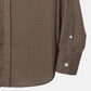 Sheer Checkered Shirt w/Contrast Collar