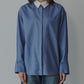 Sheer Checkered Shirt w/Contrast Collar