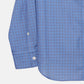 Sheer Checkered Shirt w/Contrast Collar