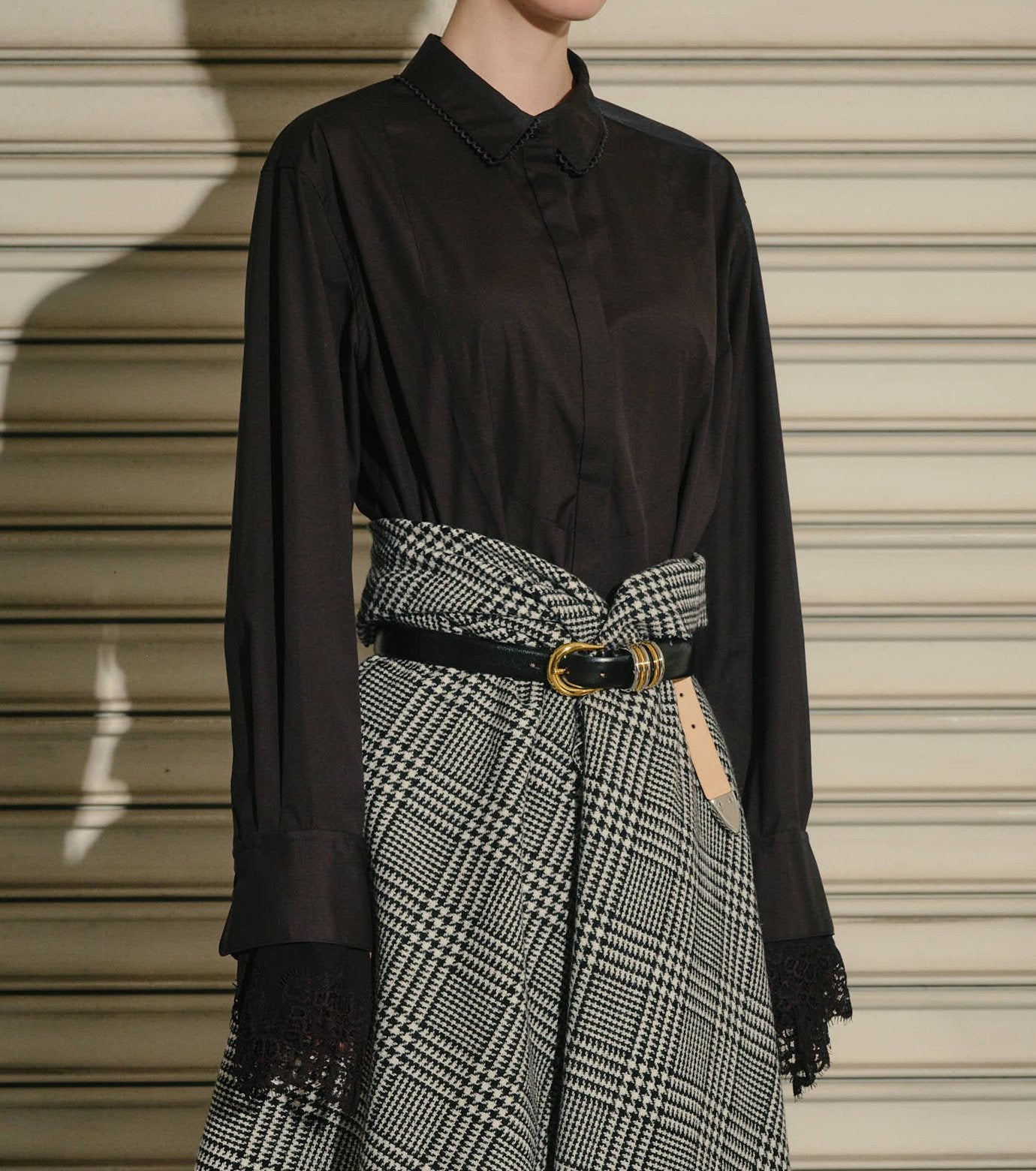 Voile Shirt w/Detachable Lace Cuffs