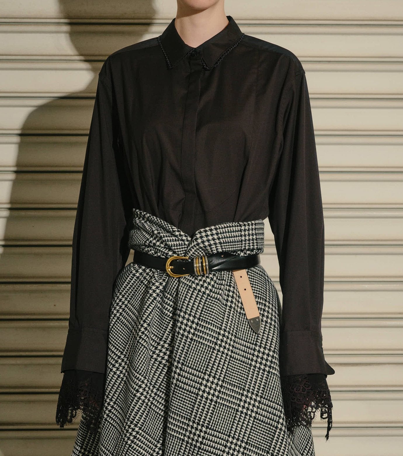 Voile Shirt w/Detachable Lace Cuffs