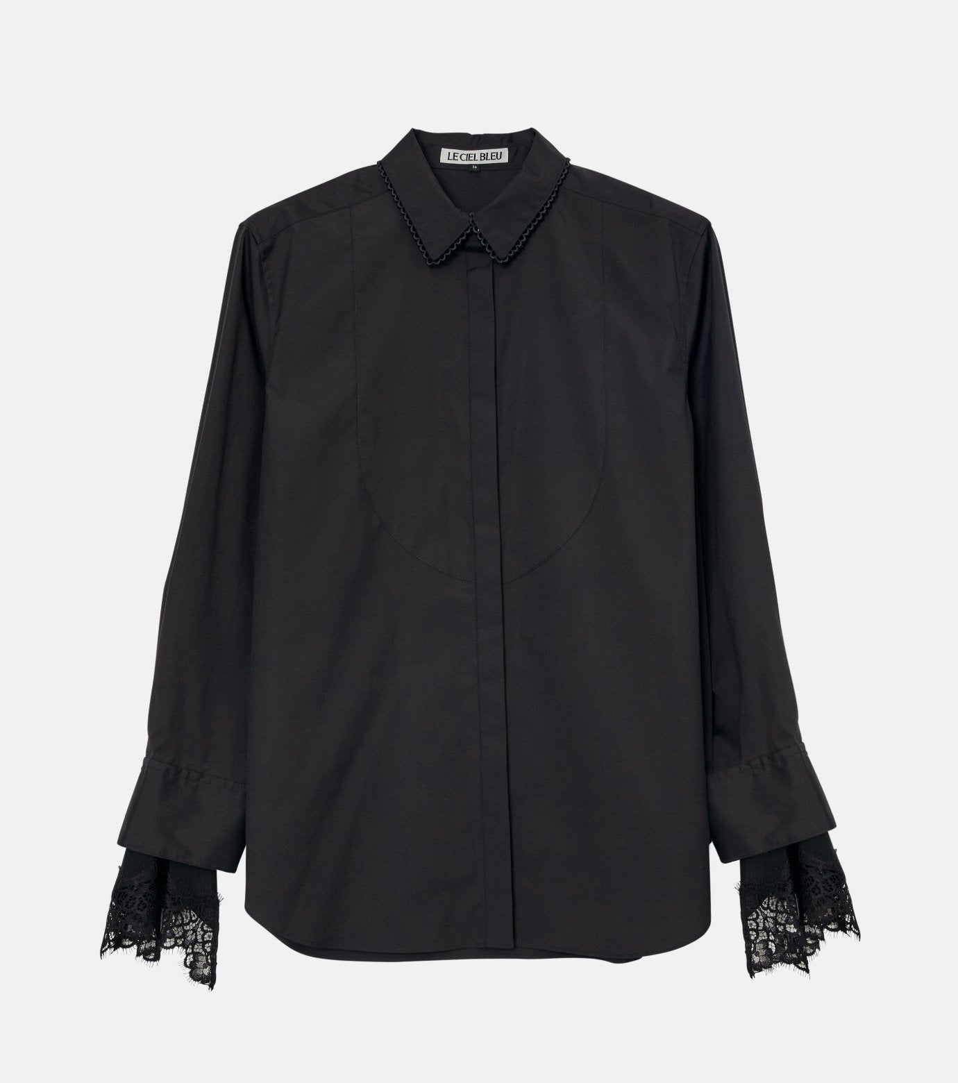 Voile Shirt w/Detachable Lace Cuffs