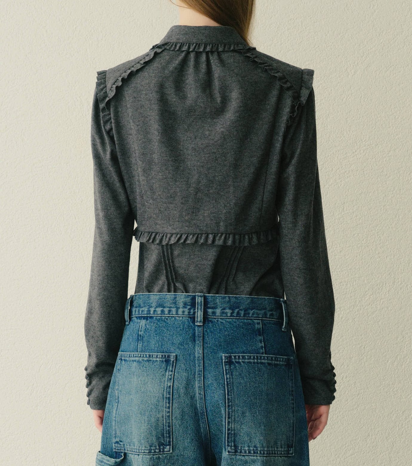 Jersey Shirt w/Frilled Details