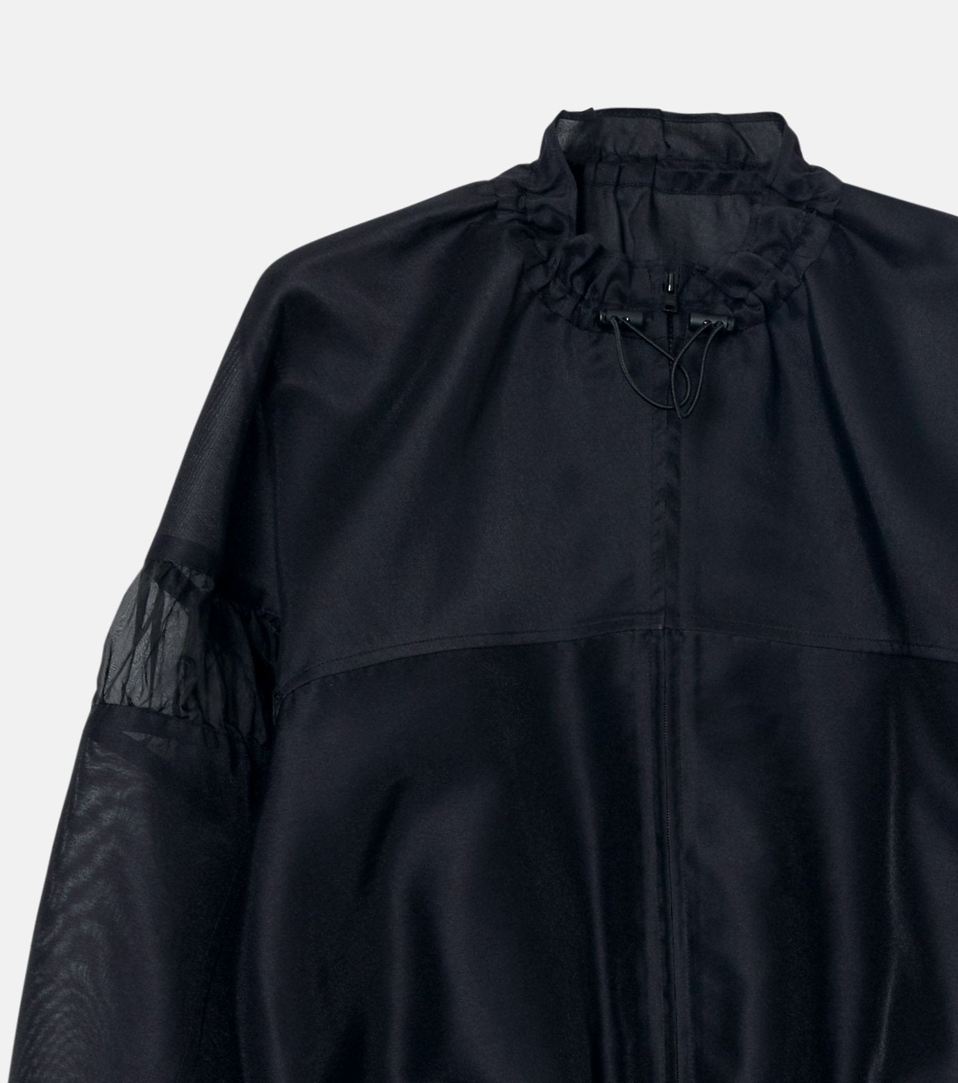 Mixed-Material Zip-Up Blouson