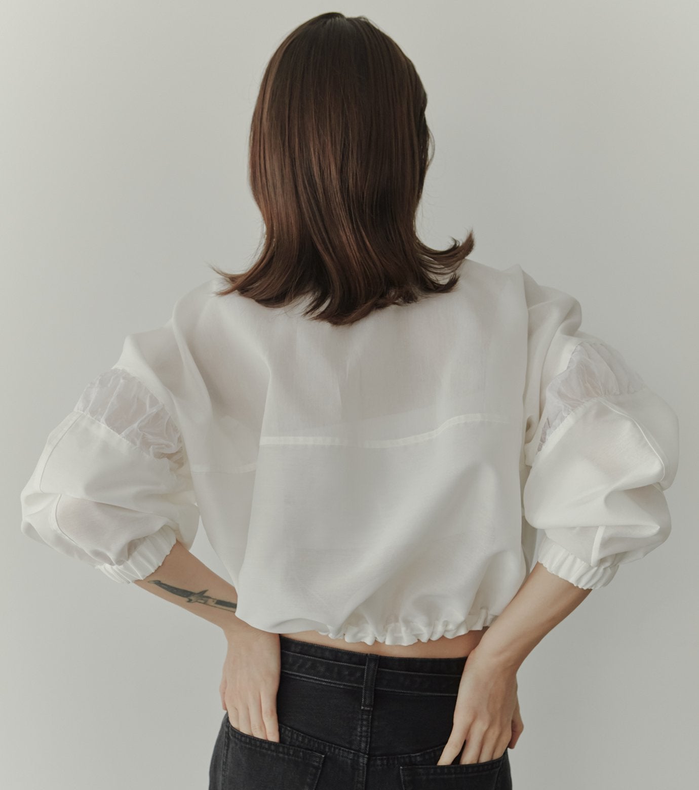 Mixed-Material Zip-Up Blouson