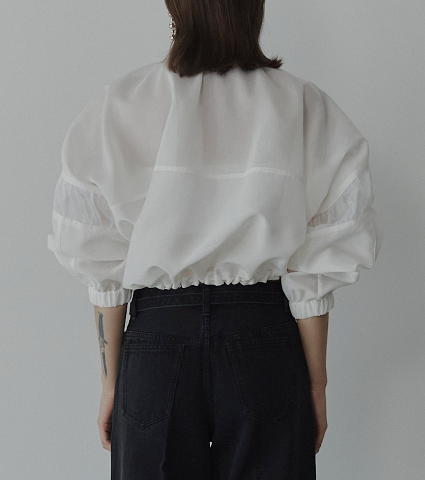 Mixed-Material Zip-Up Blouson