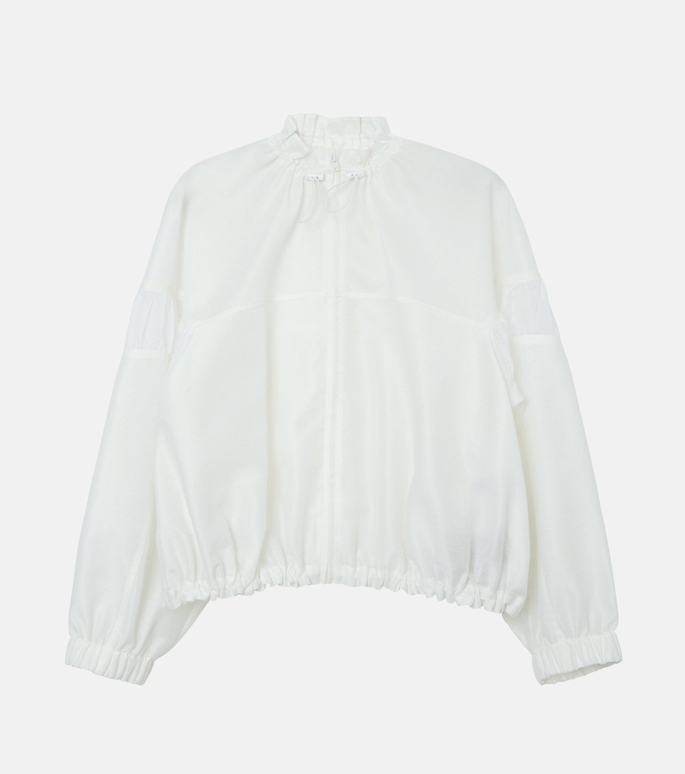 Mixed-Material Zip-Up Blouson