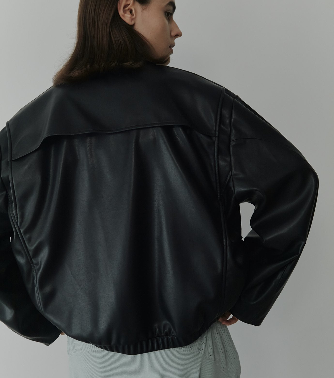 Faux Leather Blouson