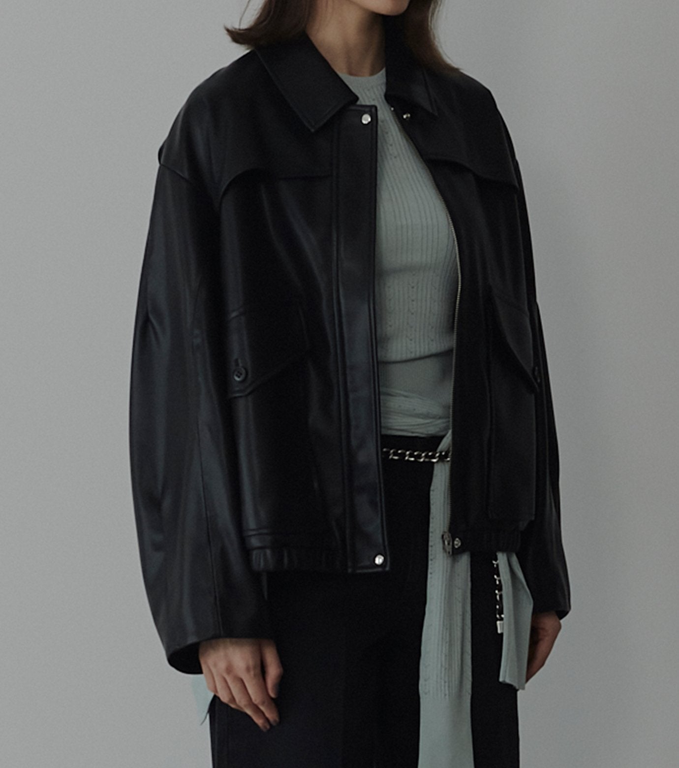 Faux Leather Blouson