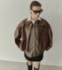 Faux Leather Blouson