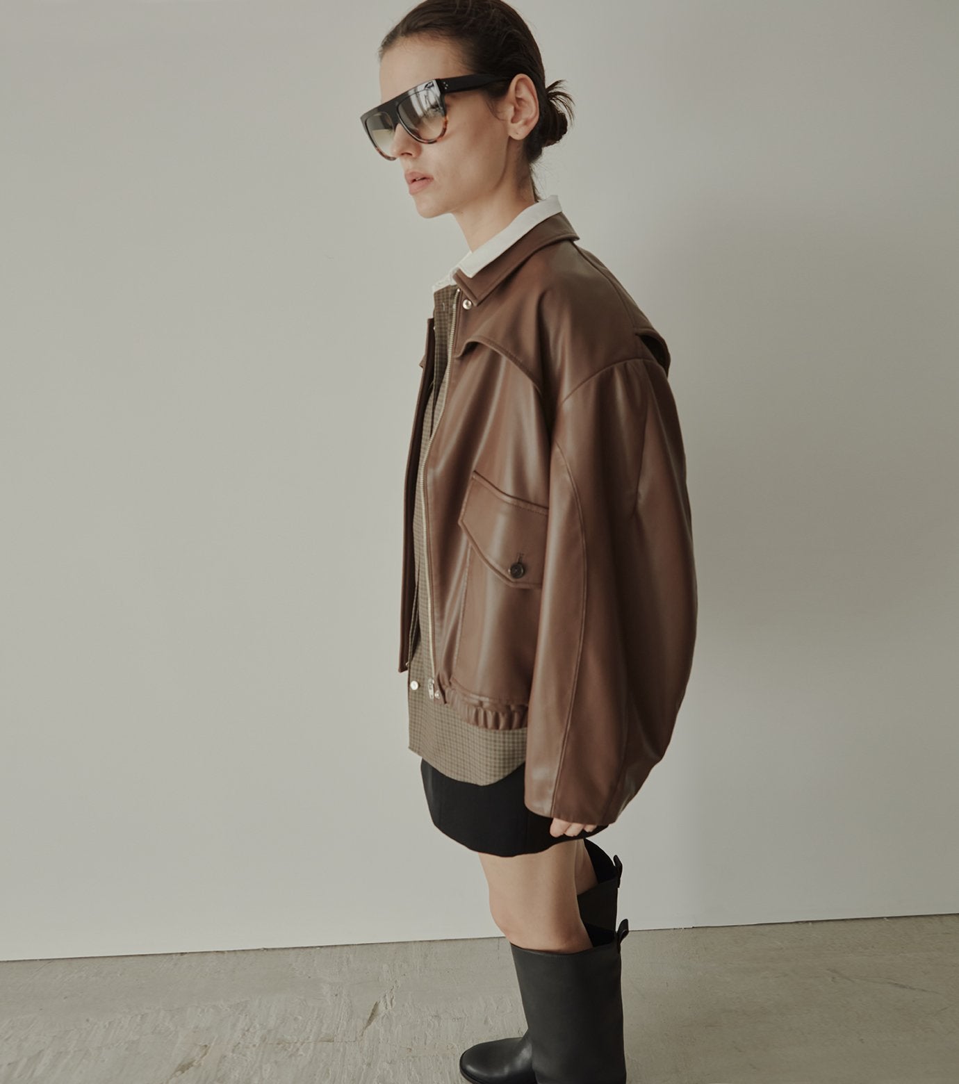 Faux Leather Blouson