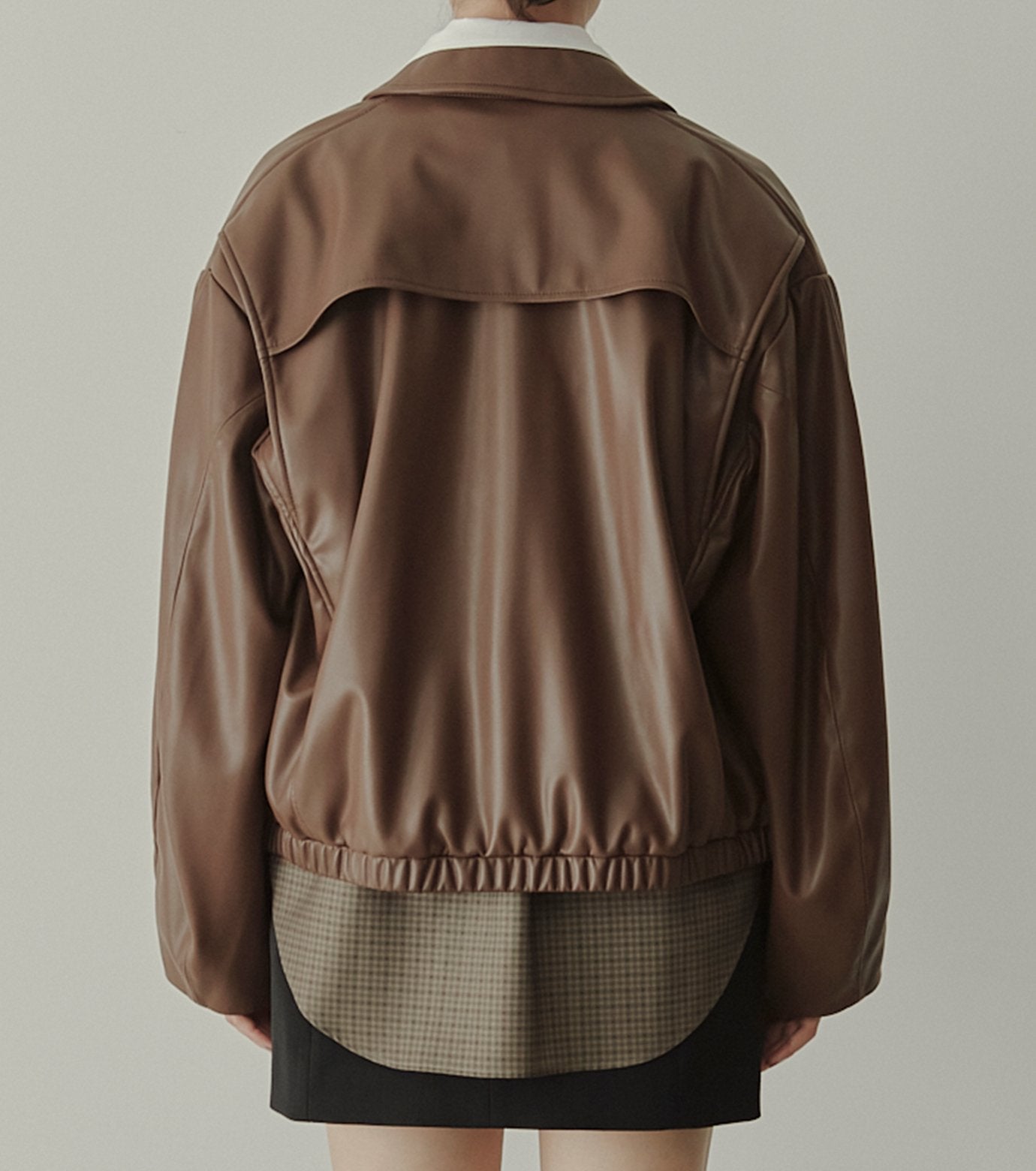 Faux Leather Blouson